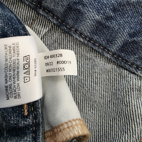 Express Relaxed Wide-Leg Super High Rise Blue Jeans Size 6L - Picture 12 of 12